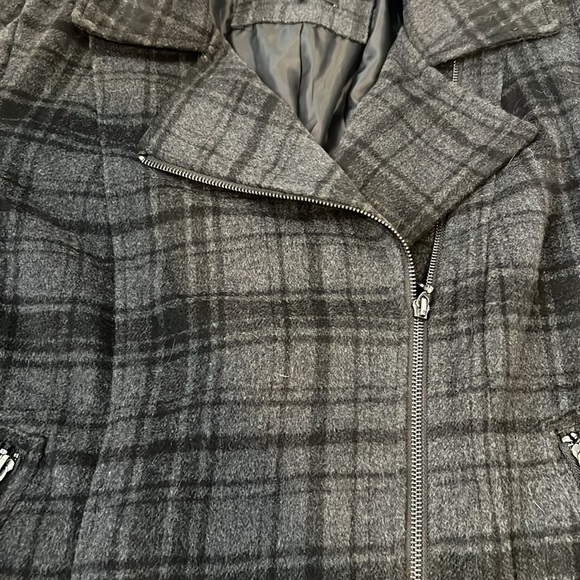 Tart plaid wool blend moto jacket - Picture 3 of 6